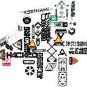 Cyberpunk Sticker Set, 25pcs Pack, Waterproof Futuristic Decals for Car, Truck, Bumper, Luptop, Glass, Window, Bottle, Mystery Cyber Pack ASKINAMI 