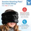 Microwavable Heated Eye Mask Dry Eyes & Migraine Relief Cap PACK- Perfect Pack for Migraine and Headache Relief, Migraine Relief Products for Sinus Pressure Relief, and Moist Heat for Dry Eyes - Black