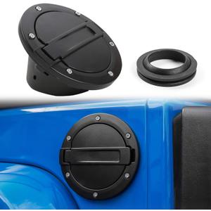 Gas Tank Cap JeCar Fuel Filler Door Cover for 2007-2018 Jeep Wrangler JK & Unlimited