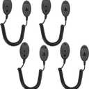 Magnetic Remote Leash Control Holder with Security Cable, Retractable Tidy Anti-lost Rope Organizer Easy Installation Stable Suitable for Projector TV Fan and Air Conditioner Remotes (4Pcs Black, S)