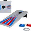 Lifetime Portable Cornhole Toss Game Set with 8 Bean Bags and Storage Pouches Attached to Boards