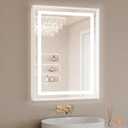 24"x32" LED Bathroom Mirror with Lights, Front & Backlit, Anti-Fog, Dimmable, 3 Color Temperature, CRI 90+, LED Mirror for Bathroom with Premium Full Aluminum Frame, Touch Control with Memory
