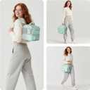 Nail Polish Bag Organizer Case Double Layer Nail Kit Storage Bag Fits 45+ Bottles(15ml/0.5fl.oz) and Nail Supplies Nail Travel Carrying Case for Nail Tech and Nail Lover