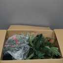 Liliful 2 Sets Lighted Artificial Christmas Urn Filler 18 Inch, Battery Operated Pre Lit Artificial Christmas Tree Outdoor Light up Planter Filler Lighted Xmas Trees with LED Lights Timer (Multicolor)