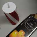 Baquler 3 Pcs Christmas Flameless Candles Candy Cane LED Pillar Candle Peppermint Glitter Stripe Red and White Battery Operated Candlestick for Xmas Party Holiday Table Centerpiece Home Decoration