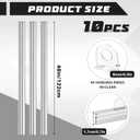 ReliThick 10 Pcs 48 Inch Poster Hanger Frame Hanging Rails for Posters Clips Signs Maps Picture Holder Plastic Tapestry Banner Art Wall Display(Clear)