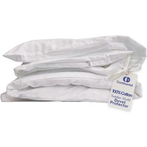 Duvet Cover Protector for Toddler Comforter, 100% Cotton, Zipper to Block Blanket from Dust Fits Standard Crib & Toddler Bed, 33x42 Inch, White