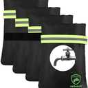 2Pack Outdoor Faucet Covers for Winter Freeze Protection 8.5″x5.9″x1.9″ Thicker Hose Bib Covers for Wall Taps Outside, Insulated Bags Spigot Cover with Unique Reflective Strips, Christmas Gifts