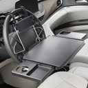 Paffenery Large Car Steering Wheel Tray Back Seat Headrest Tray with Phone Holder, Steering Wheel Desk Food Table for Car Laptop Mount Steering Wheel for Large SUVs, Trucks & Vans,18"