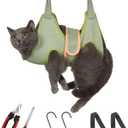 Guzekier Cat Grooming Hammock Harness for Cats, Cat Nail Clipper (XSSuitable for 8-12lbs)