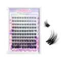 3 x Lash Clusters D Curl Invisible Soft Ultra-Thin Band Clusters Lashes Eyelashes Individual Lashes DIY Lash Extensions at Home False Lashes Wide Band Wispy Eye Lash Clusters 0.06D 8-18 MIX 100pcs