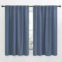 NICETOWN Door Window Blackout Curtains for Boy's Room, Thermal Insulated Decoration Drape Panels for Dining Room, Universe Themed Room (Stone Blue, 1 Panel = 52" Wx 63" L, 2 PCs)