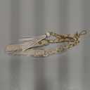 PATIKIL Purse Chain Strap, 24 Inch Leather Chain Straps Purse Strap Replacement Flat Chain Strap with Tassel for Shoulder Crossbody Bag Handbag Woman, Khaki/Gold