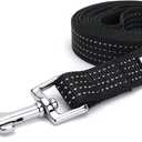 Pawtitas Pet / Puppy 6 - feet Reflective Dog Leash Extra Small / Small 5/8 inch Black Matching Collar and Harness sold separately.