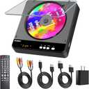 Portable DVD Player, All Region Free DVD Player with 1080P HDMI Upscaling for Smart TV, Compact Mini DVD Player with HDMI & AV Output, USB Playback, Anti-Shock, Remote Included (Black)