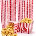 Tebery 30 Pack Plastic Open-Top Popcorn Boxes Reusable Popcorn Containers Bucket Tub - 3.75" Tall x 3.75" Square