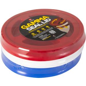 Gamma2 Gamma Seal Lid 3pk Combo for Utility Buckets - Fits 3.5, 5, 6 & 7 gallon buckets, Red, White & Blue, Made in USA