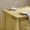 Horaldaily White Yellow Pearl Tablecloth, 60140 Inch, Rectangular