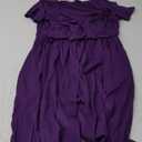NILOUFO Women's Summer Casual Dress Short Sleeve Wrap V Neck Midi Dresses with Pockets (Large, Purple)
