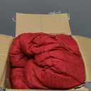 Meditation Floor Cushions, Thickened Floor Pillow for Adults, Large Square Pillows Seat Cushion for Tatami Living Room Yoga, Memory Sponge Block Added, 22x22 Inch, Red (Set of 1)