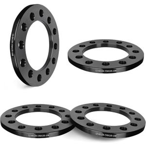 EVIL ENERGY 6x135 to 6x5.5 Wheel Spacers 1/2" (12mm) Compatible for 2001-2019 Silverado 1500, 6x135 mm/6x139.7 mm 6 Lugs 108mm Hub Bore Unequipped with Bolts Black, Not Hubcentric