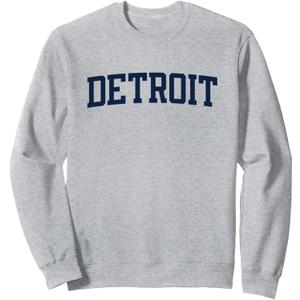 Detroit Michigan Collegiate Style Varsity Block Letter Sweatshirt Medium