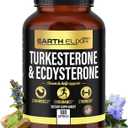 Turkesterone & Ecdysterone  Natural Testosterone Support, 2-in-1 High Potency Turkesterone Supplement for Men & Women with 95% Beta Ecdysterone - Made in USA & 3rd Party Tested - 180 Capsules