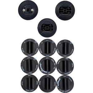 814362 Whirlpool Electric Range Burner Oven Knobs - Replacement for AP3139541 PS389194 - Compatible with Whirlpool, Kenmore, Maytag, Amana, Magic Chef, Roper - Set of 9 Knobs