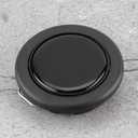 Steering Wheel Horn Button, Black Universal Modified Metal Plastic Car Horn Button Replacement for Most Car