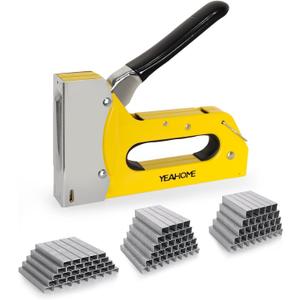 YEAHOME T50 Heavy Duty Staple Gun Kit, Upholstery Staple Gun with 6000 T50 Staples of 1/4, 3/8, 1/2 Inch, Manual Stapler Gun for Wood, Crafts, Wall, DIY & Professional Use