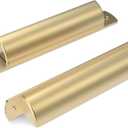 Asidrama 10 Pack 3.75 Inch(96mm) Brushed Brass Kitchen Cabinet Handles, Gold Cabinet Cup Pulls Kitchen Cabinet Hardware for Cupboard Drawer Pulls