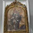 FOLKOR Framed Wall Art for Kitchen Dining Room Bedroom, Wildflower Still Life Oil Paintings Canvas Print with Gold Picture Frame, Vintage Floral Wall Decor for Cottage Rustic Retro Home Office, 5x7 (Bouquet of Field Flowers)