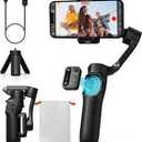 hohem iSteady X3 SE Gimbal Stabilizer for iPhone, Phone Stabilizer with Detachable Remote Control, Portable Foldable 3Axis Phone Gimbal for Android & iPhone 16 15 Pro Max, Ideal for Travel Vlogging