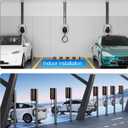 Universal EV Charger Pedestal Stand, 59-Inch Floor Mount with Cable Hook