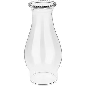 Oil Lamp Chimney Replacement – Clear Hurricane Lamp Glass Shade (Wave Style) for Kerosene Lamps – 3 x 8.5  Inch （1 Pack）