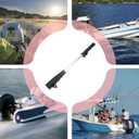 Tiller Handle Extension, Aluminum 17-25 Inches Telescopic Outboard Motor Extension with Safety Knob and Lock Latch, for Most Outboard Motors Boats Kayaks, Ergonomic Grip