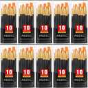 AROIC Paint Brush Set, 10 Pack 100 Pcs Acrylic Paint Brushes Artist Paint Brushes for Oil Watercolor Acrylic Face Rock Painting（Black）