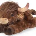 Highland Cow Stuffed Animals, Microwavable Stuffed Animal Adorable Fluffy Highland Cow Plush for Warmth Comfort, Heatable Coolable Lavender Scent Toy, Cute Soft Plushies Gift for Kid Boys Girl & Adult
