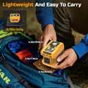 220W Power Inverter Compatible with Dewalt 20V Battery, DC 20V to AC 110V Inverter, Portable Power Station Generator with 1 AC Outlet, 2 USB Ports & 1 Type-C Fast Charging, 400LM LED Work Light