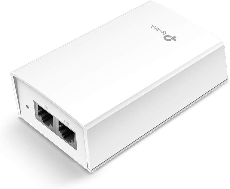 TP-Link PoE Injector | PoE Adapter 48V DC Passive PoE | Gigabit Ports | Up to 100 Meters(325 feet) | Wall Mountable Design (TL-PoE4824G) (White)