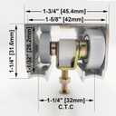 2 Pack Bi-Direction Pocket Door Soft Close/Open Hanger Fits Johnson Part #1062 Replacement Kit, 1" Nylon Ball Bearing, 1-1/4" C.T.C, Min. 1" Thick Doors, 165lbs Capacity