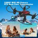 Drone with Camera 1080P HD, Remote Control Mini Drones for Kids and Adults, RC Quadcopter with One-Key Takeoff/Landing, Altitude Hold, 3D Flip, Gesture Selfie, 2 Batteries Drone for Boys and Beginners
