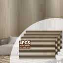 4 Packs Acoustic Wall Panel, 47.2"x23.6" Wood Slat SoundProof Panels, Sound Absorbing Panel for Office,Home Theater,Studio, Wall, Oak