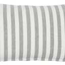 Creative Co-Op Striped Cotton, Grey Lumbar Pillow Cover 12" x 20" (Gray)