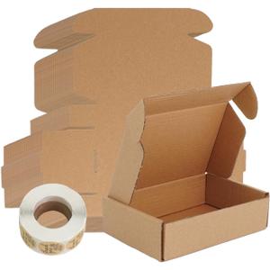 110 Pcs Shipping Boxes 5.91 x 3.94 x 1.57 Inch Brown Corrugated Cardboard Box Mailer Gifts Packaging for Home and Office Small Business Mailing Moving and Storage