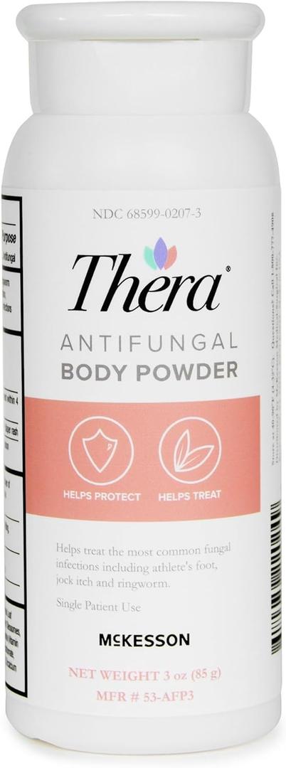 Thera Antifungal Body Powder, 2% Strength - Relief for Athlete's Foot, Jock Itch, Ringworm - 3 oz (3 Ounce (Pack of 1))