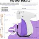 Stitch Gun for Clothes - Handheld Micro Stitch Tagging Gun Quick Clothing Fixer with 2,000 Black Fasteners & 2,000 White Fasteners & 6 Needles & 4 Brooch Pins, Easy Stitching Tool Fabric Gun