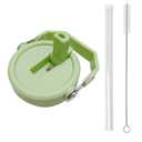 Replacement Tumbler Lid for Stanley IceFlow 20 oz 30 oz Flip Straw Lid with Reusable Straw, Cleaning Brush (Light green, 20oz & 30oz)