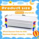 12 Pcs Stackable Daycare Cots for Kids with Sheets 54 l x 23 W T Kids Cots Furniture Bed Frames Headboards Footboards for Sleeping and Daycare (Multicolor), Twin