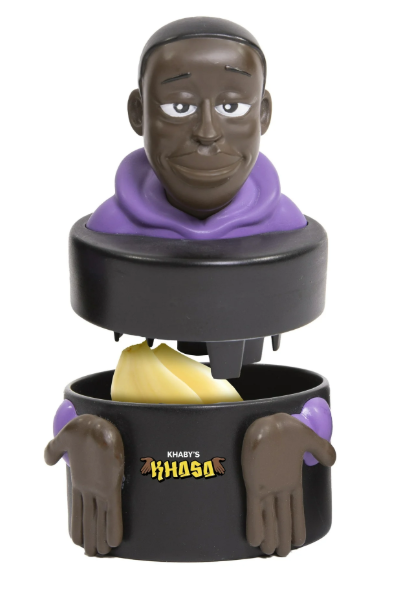 Khaby Lame Garlic Press Kitchen Crusher Mincer, Easy to Use Twister, Black